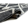 thumbnail image 2 of Mara Beni Ourain Grey White Modern Moroccan Trellis Microfiber 5x7 (5'3" x 7'3") Area Rug Vintage Tribal Carpet, 2 of 7