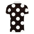 thumbnail image 5 of Odbmxy Mens Polo Shirt Short Sleeve Collared Mens Clothes Loose Casual Breathable Half Zipper Polka Dots Retro Shirts,Black S, 5 of 5