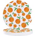 thumbnail image 1 of RYLABLUE Spring Fruit Watercolor Orange Set of 6 Car Coaster for Drinks, Absorbent Ceramic Stone Coasters Cup Mat with Cork Base for Home Kitchen Room Coffee Table Bar Decor, 1 of 5
