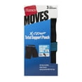 thumbnail image 2 of Hanes Moves Men's Anti-Chafe Long Leg Boxer Brief, Total Support Pouch, 3-Pack, 8" Inseam, 2 of 10