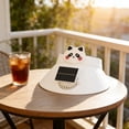 thumbnail image 4 of CaiYueKe Cute Animation Sun Visor Hat with Built In Solar Powered Fan, Wide Brim Sun Protection Hat, Adjustable Outdoor Hat for Adults, Beach Hiking Gardening Hat, UV Protection Cooling Hat, 4 of 7