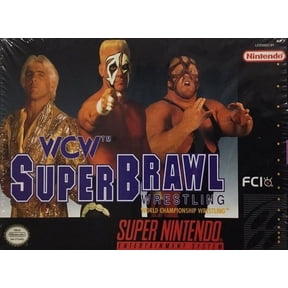 Restored WCW Super Brawl Wrestling (Super Nintendo, 1994) SNES Fighting Game (Refurbished)