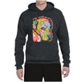 thumbnail image 3 of Neon Lab Dog Lover Shirt | Labrador Dogs Speak To Those Who Listen | Dean Russo Art Animal Lover Unisex Hoodie Sweatshirt, Heather Black, Large, 3 of 6