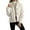White, variant on Breezora Women's Reversible Fleece Coat Winter Warm Stand Collar Button Down Twisted Design Jacket L Size Black
