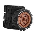 thumbnail image 2 of HILABEE 4 Pieces RC Off Road Buggy Wheels 2.8x1inch Replacement for 1: 14 Scale Lightweight Accessory Spare Parts Quick Installation Brown, 2 of 9