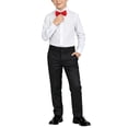 thumbnail image 1 of Odeerbi Niños 3 Piezas Caballero Traje Formal Preppy Traje de Manga Larga Camisa de Vestido y Pantalones de Traje Con Corbata Colegial Conjunto de Uniforme, 1 of 7