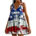 thumbnail image 1 of Qiopertar Robe d'Été Imprimée Décontractée Sans Manches Col en V pour Femmes en Solde Livraison Gratuite à Moins de 5$ jusqu'à 90 % de Réduction, 1 of 6