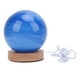 thumbnail image 2 of Lámpara De Noche, Pantalla De Vidrio Azul, Base De Madera, Atenuación Continua, Pequeña Lámpara De Mesa Decorativa Para Dormitorio, 2 of 7