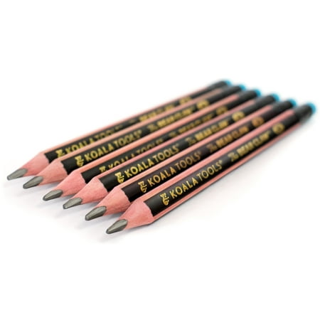 Bear Claw Pencils (pack of 6) - Fat, Thick, Strong, Triangular (Tripod) Grip, 2B Graphite Lead, with Eraser - Suitable for Kids, Art, Drawing, Sketching &
