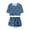 a-Blue359, variant on FINALGANG Boys Girls Kids Two Piece Outfit Dinosaur Print Crewneck Short Sleeve Top Shorts Set Casual Summer Tracksuits With Pockets For Daily Wear Blue 4-5 Years