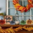 thumbnail image 2 of 16 Pcs Assorted Small Faux Rustic Harvest Velvet Pumpkins Decorative for Farmhouse Fall Thanksgiving Halloween Table Centerpiece Mantel Decor, 2 of 8
