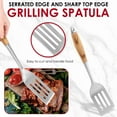 thumbnail image 4 of Jetcloudlive Heavy-Duty Grilling Accessories Rose Wooden Barbecue BBQ Grilling Tool Set Outdoor Grill Set with Spatula, Fork, Brush & Tongs,Essential Accessories for Barbecue & Grill, 4 of 9