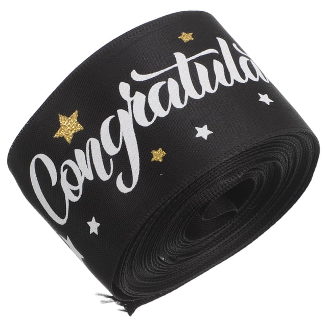 QUMIIRITY De Poliéster Grosgrain Con Detalles Dorados Para Y Embalaje En Ceremonias De Graduación