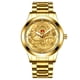 thumbnail image 4 of Reloj de dragón dorado para hombre, resistente al agua, no mecánico, para hombre, con diamantes incrustados, piedra del tesoro roja, dragón, 4 of 4