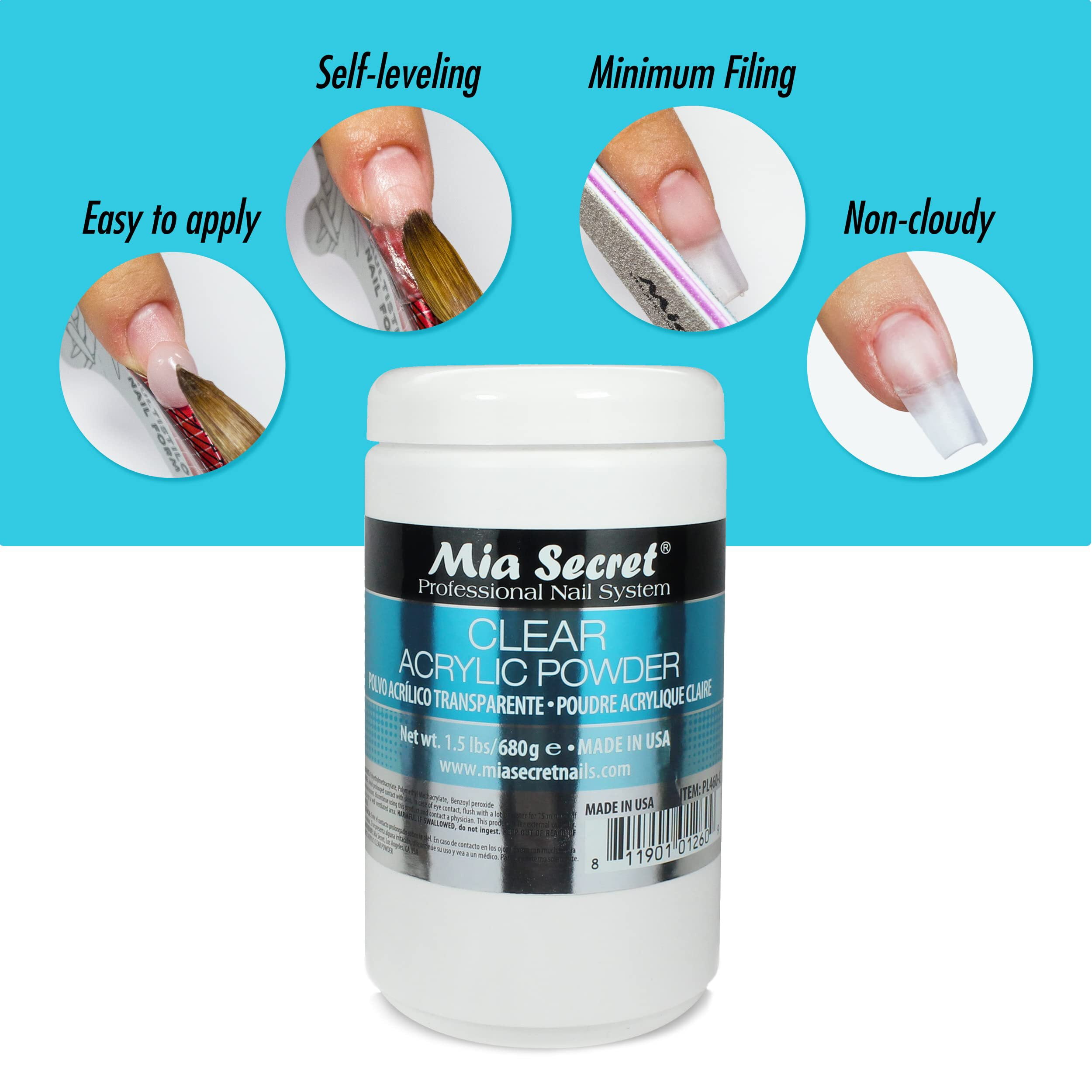 Clear Acrylic Nail Powder 1.5 lbs.