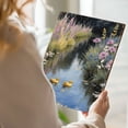 thumbnail image 7 of 1pc Metal Wall Art, 8x12 Inches, Serene Pastoral Stream with Yellow Ducklings & Colorful Flowers in Lush Landscape, Ideal for Home Garden Café Porch Outdoor Indoor Decor, 2D Flat Decorative Sign, 7 of 7