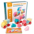 thumbnail image 1 of pitrice Wooden Car Toy Assemble Truck Building Blocks Learning Games for Boys Girls, 1 of 6