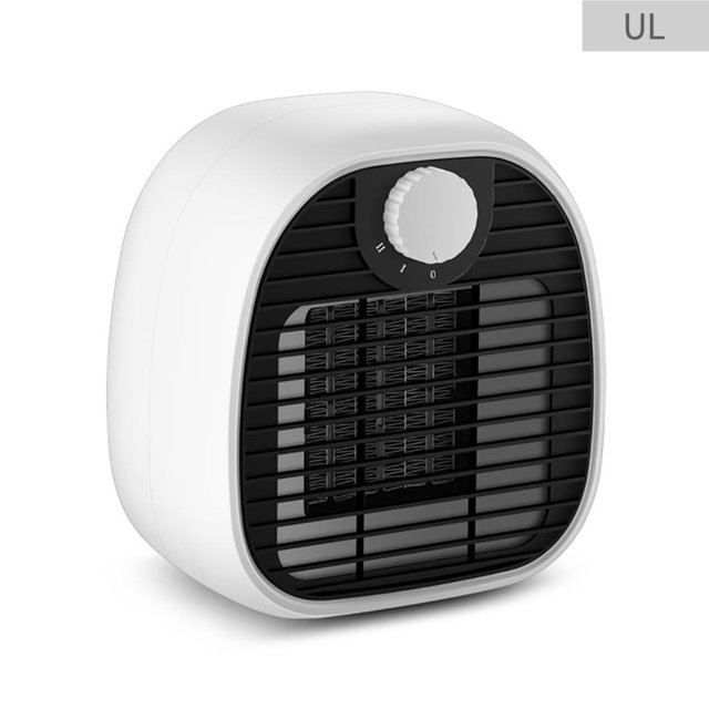 Inteprter Calentador de ventilador Mini calentador de espacio Calentador pequeño para interiores Ahorro de energía Calentador electrónico de escritorio Suministros térmicos No.1 US Plug Inteprter HA027150-01