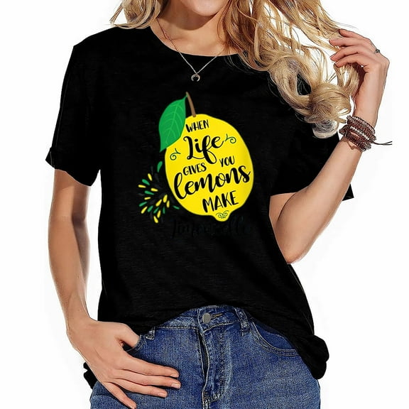 Womens When Life Gives You Lemons Make Limoncello Funny Positive T-Shirt