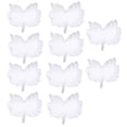 thumbnail image 1 of 10 piezas de alas de plumas blancas de ángel, decoración para árbol de Navidad, adorno colgante, accesorio de boda (blanco, 20*15cm/7,9*5,9 pulgadas), 1 of 5