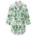 thumbnail image 7 of Renewold Womens Cover Up Shirt for Beach Button Up Shirt Women Long Sleeve Beach T-Shirt Blouses Bathing Suit Cover Up with Pockets Lightweight Comfy Swimwear, Green Minimal Leaf Print, 3XL, 7 of 7