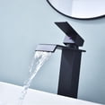 thumbnail image 4 of Cfowner Waterfall Spout Bathroom Faucet, Single Handle Vanity Sink Faucet, Large Water Flow, Easy To Install, 4 of 5