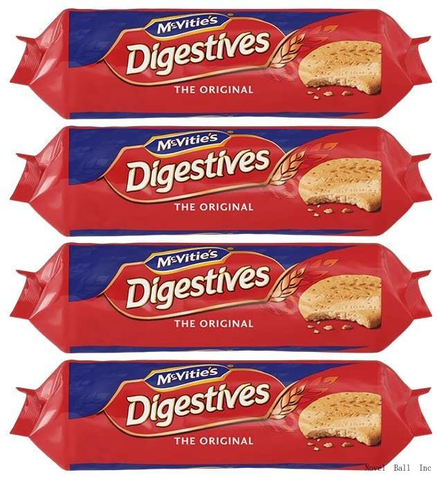 Mcvitie's Digestives Crunchy Wheat Biscuits Cookie (4 Pack) England's