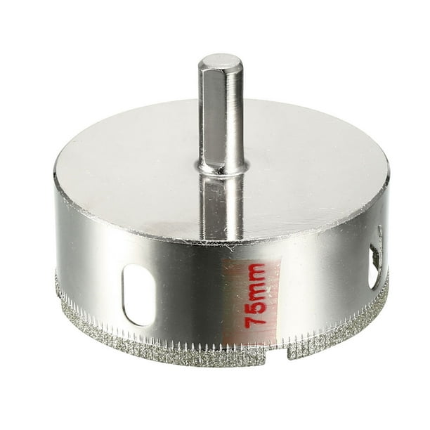 75mm Dia Diamond Particles Coating Tip Hole Saw Drill Bit for Glass