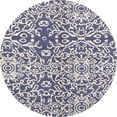 thumbnail image 1 of Ahgly Company Indoor Round Abstract Deep Purple Abstract Area Rugs, 4' Round, 1 of 6