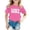 Z1-Hot Pink, variant on Kids' Flower Girl Graphic T-Shirt, Girls' Casual Short Sleeve Tee, Cute Floral Letter Print Top for Wedding & Special Occasions