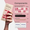 thumbnail image 5 of Gya Labs Nail Stickers - Long Lasting Semi Cured Gel Nail Strips (20 Pcs) - Nail Art Kit Stickers for Women | Festive - Heartbeat, 5 of 8