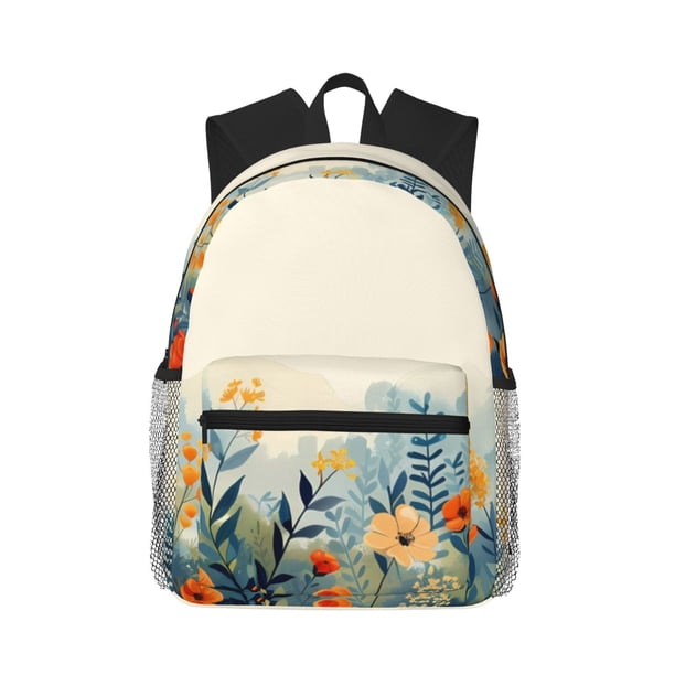 Easygdp Floral Mountain Landscape Mochila Casual para Portátil, Mochila para Escuela, Viajes, Negocios