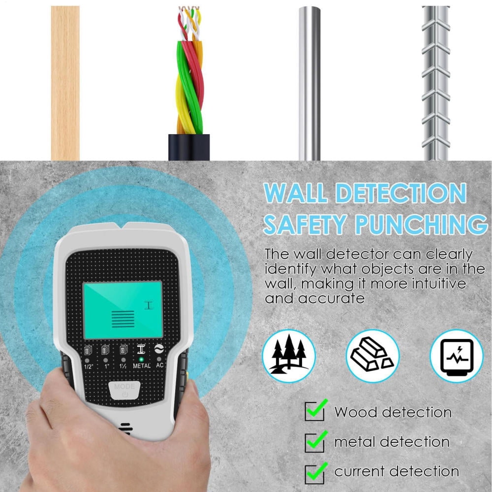 Ksruee Stud Finder Wall Stud Finder Detector Scanner Magnetic Handheld Multifunctional High-Sensitivity Locator for Construction Framing Identification Pipe Location Electrical Wiring