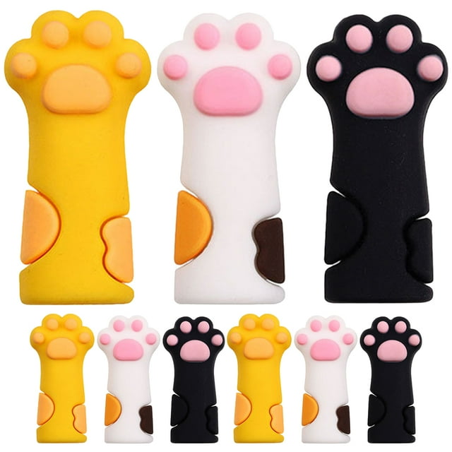 9 Pcs Cache-Cuticule en Silicone Ciseaux de Dessin Animé Protecteur de Cuticule