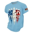thumbnail image 2 of Men's USA 250 Years Patriotic T-Shirt American Flag Graphic Casual Tee USA 250th Anniversary Shirt, 2 of 5