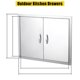 thumbnail image 2 of Puerta de Acceso para BBQ 17"x24", Acero Inoxidable 304 Resistente al Clima para Cocina Exterior, 2 of 8