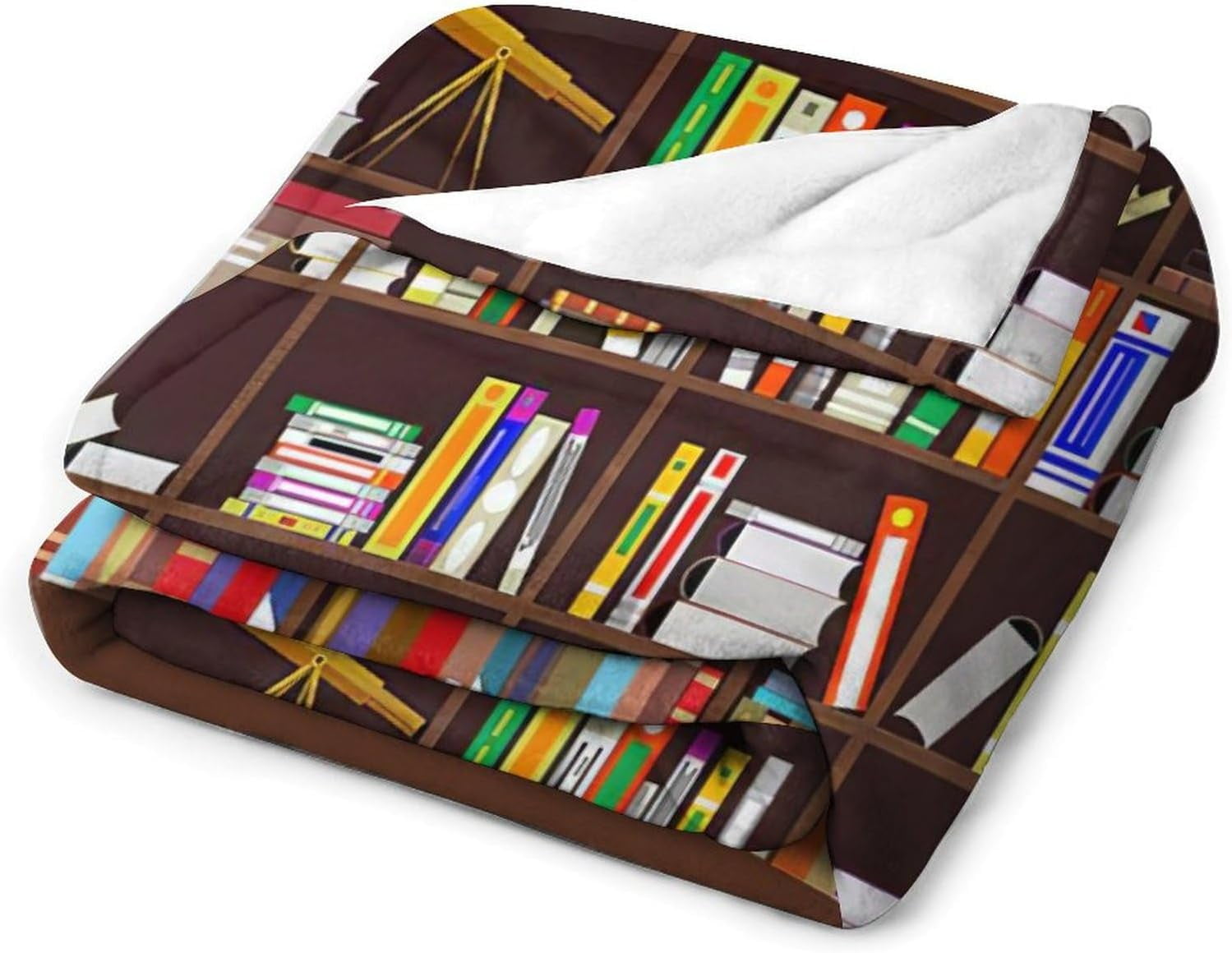Book Throw Blanket Bookshelf Reading Print Blankets Bookish Gifts Couch Sofa Bed Stuff Decor Soft Cozy Lightweight Fleece Plush Flannel Bedding for Lover Men Women Adults Reader Library Club 60"x80"