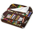 thumbnail image 4 of Book Throw Blanket Bookshelf Reading Print Blankets Bookish Gifts Couch Sofa Bed Stuff Decor Soft Cozy Lightweight Fleece Plush Flannel Bedding for Lover Men Women Adults Reader Library Club 60"x80", 4 of 6