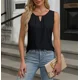 thumbnail image 2 of Camiseta plisada con cuello redondo para mujer, Tops sin mangas de Color sólido, camisetas informales para mujer, chaleco holgado, ropa de calle 2024, 2 of 4