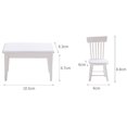 thumbnail image 4 of 1 juego de mesa de comedor en miniatura de madera para bricolaje, juego de muebles y sillas para decoración de jardines de hadas, accesorios de comedor, color blanco, 4 of 6