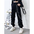 thumbnail image 2 of Pantalones de pierna negra con herramientas para mujer, estilo hip hop, modernos, rectos, holgados, estilo harén, para otoño e invierno, 2 of 6
