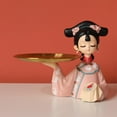 thumbnail image 6 of Chinese Creative Girl Figurine Cookie Modern Entrance Key Holder Collectible Sculpture Jewelry Trinket Tray Statue Home Decor , 18x15cm, 6 of 12