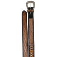thumbnail image 4 of 35-36  Western Antique Basket Weave Tooled Beaded Full-Grain Leather Belt 26FK52, 4 of 4