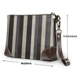 thumbnail image 2 of Leather Clutch 8 X 5. 5 In Wrist Strap And Hand Bag Easy To Carry Lightweight Waterproof And Durable Pale Violet Grey Stripe_2, 2 of 6