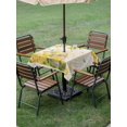 thumbnail image 4 of Outdoor Tablecloth with Umbrella Hole for Patio/Picnic/Party/Camping, Lemon Gnomes Waterproof Table Cloth Square Cover Washable, RusticSummer Tropical Fruits Lemon (54"x 54"), 4 of 8