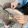 thumbnail image 4 of Bolsa de maquillaje con estampado de leopardo, bolsa de cosméticos para mujer, bolsa de maquillaje de lona de gran capacidad, bolsa de aseo de viaje, organizador de accesorios, 4 of 5
