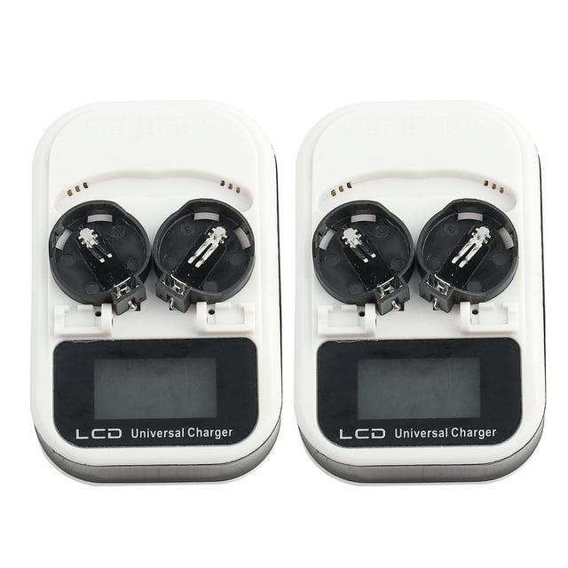 Cargador de batería de botón Nikou 2 piezas LCD recargable Funcionalidad inteligente