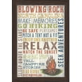 thumbnail image 1 of Blowing Rock, North Carolina - Camping Rules - Typography - Barnwood Painting - Lantern Press Artwork (12x18 Giclee Art Print, Gallery Framed, Espresso Wood), 1 of 1
