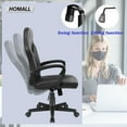 thumbnail image 2 of Homall Gaming Chair Leather Office Chair High Back Ergonomic Adjustable Swivel Executive Computer Chair Rolling Task,Black, 2 of 7