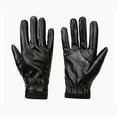 thumbnail image 4 of Heiheiup Men Autumn And Winter Warm And Cold Riding And Driving PU Gloves Windproof Plus Velvet Screen Mobile Phone Thick Cold Gloves, 4 of 9